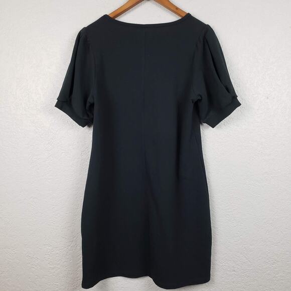 Sundays Knit Dress Sheath Loose Fit Black- 2 - Picture 3 of 6